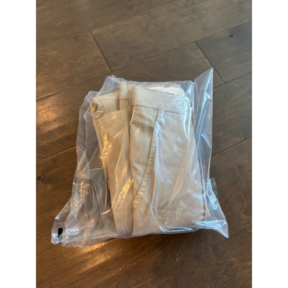 Vince Khaki Tan Pleated Cotton Blend Chino Trousers Pants Size 10 Made in USA - Picture 9 of 9